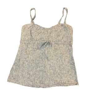 Patagonia W’s Summertime Tank Shirt Women’s Size 6 Hemp Cotton Empire Waist Gray